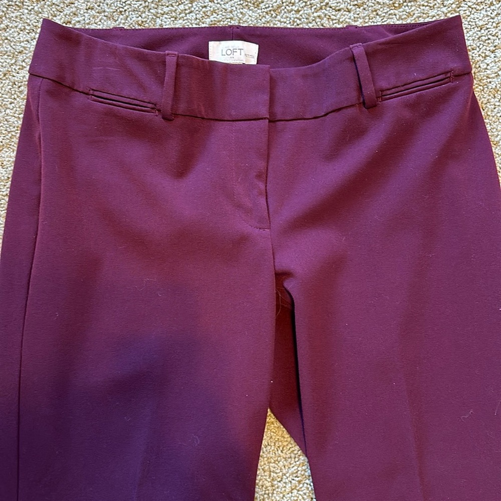 Loft Mulberry "Curvy" 8P dress pants